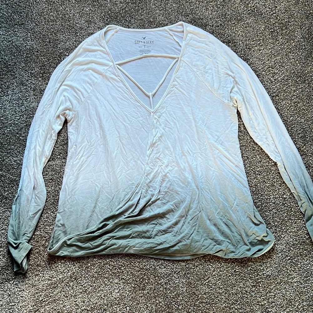 American Eagle soft and sexy crossover long sleeve.